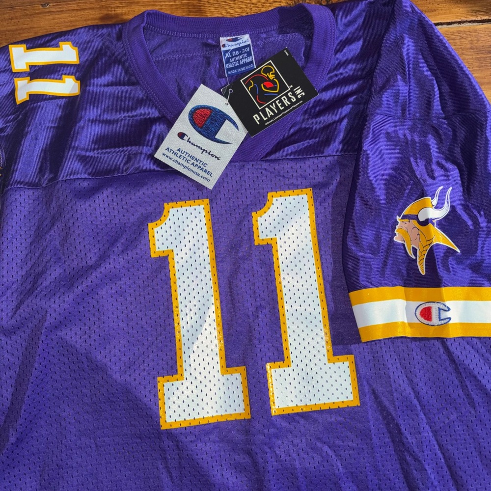 Vtg Champion Minnesota Vikings Culpepper #11 Jersey Purple Youth XL (18-20) NEW